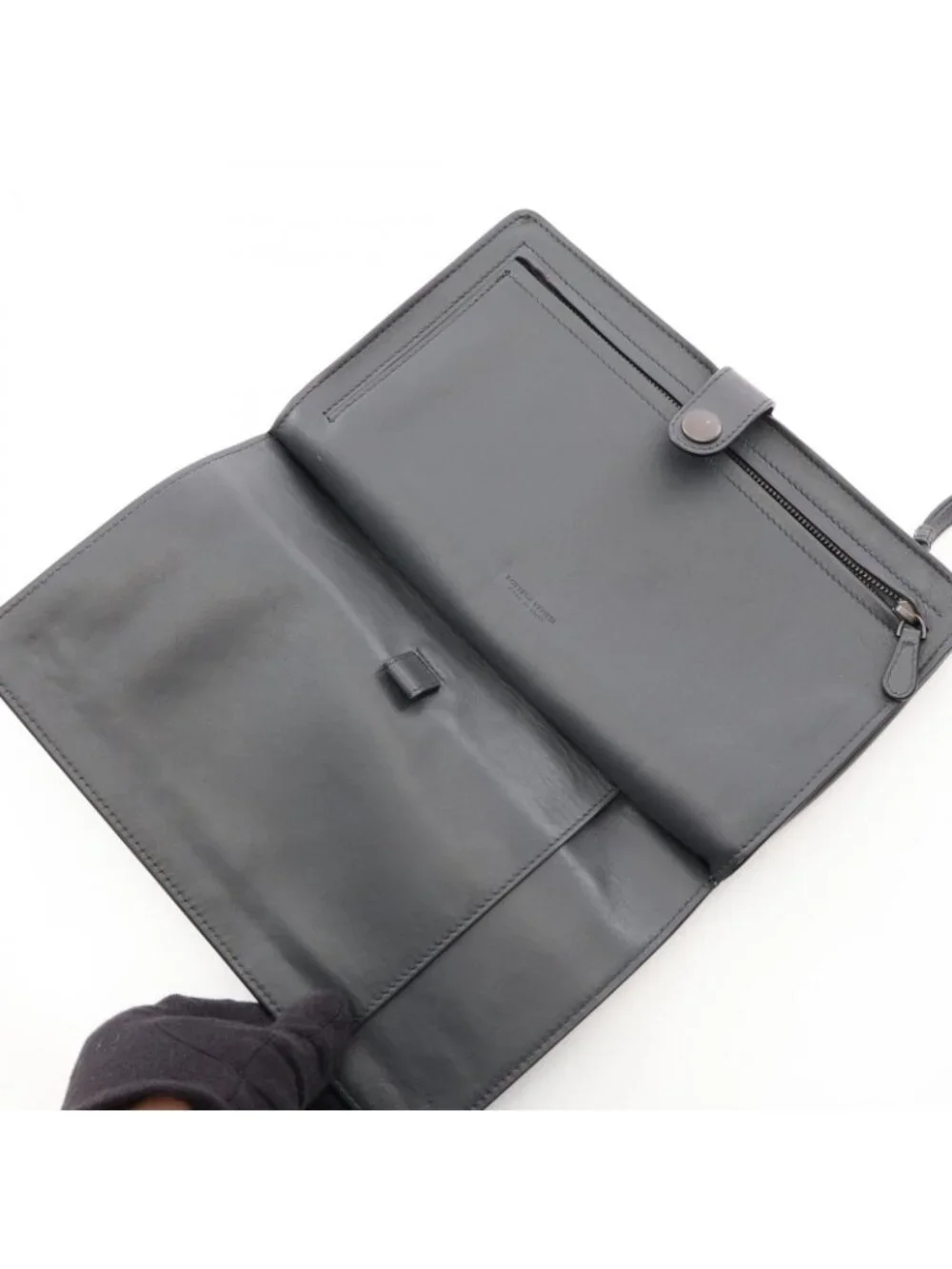 Bottega Veneta Clutch Intrecciato with Hand Strap Leather